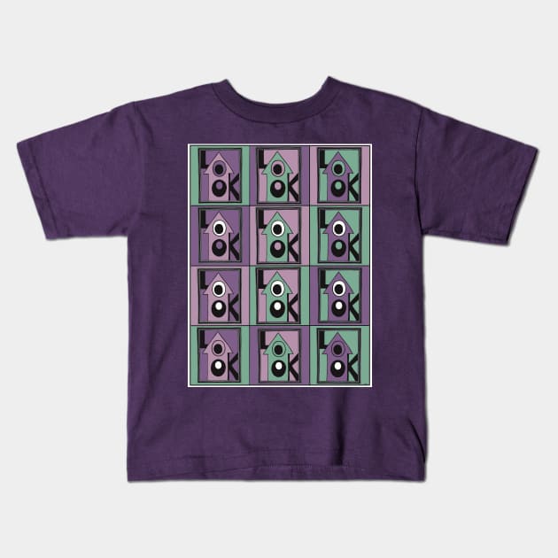 Look Up Grid 1 Kids T-Shirt by KBILU_Art